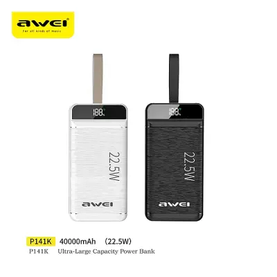 Awei P141k ultra-large capacity 40000mah 22.5w power bank